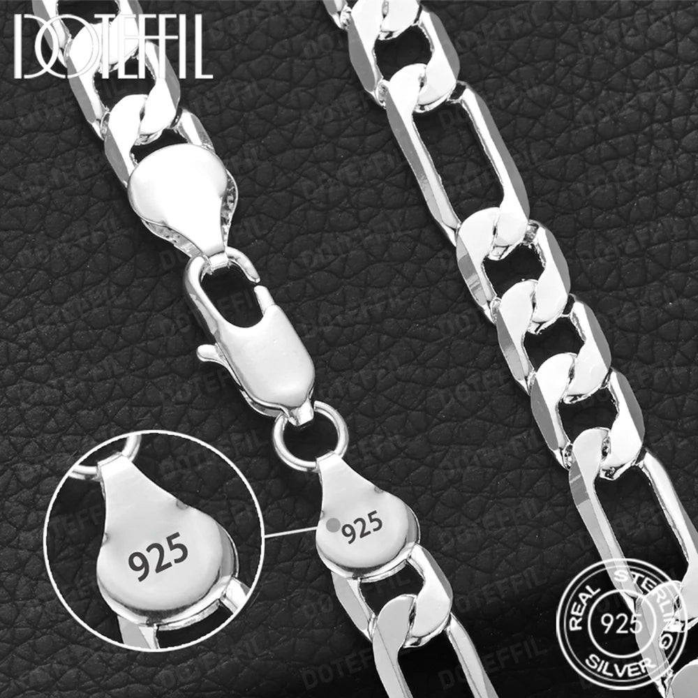 Classic 8MM Chain 925 Silver Necklace