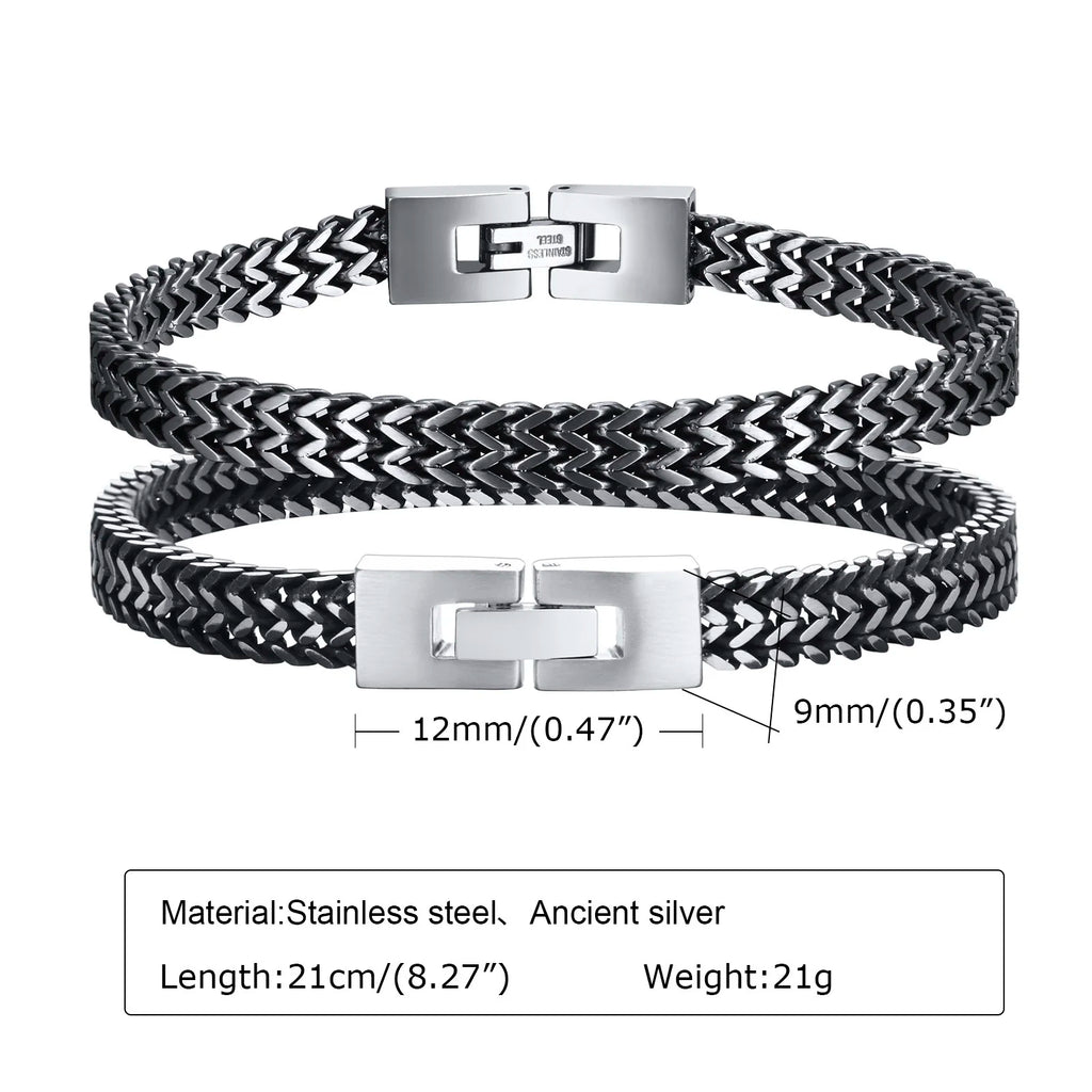 Stainless Steel Bali Foxtail Chain Bracelet