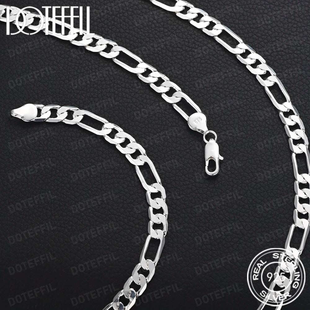 Classic 8MM Chain 925 Silver Necklace