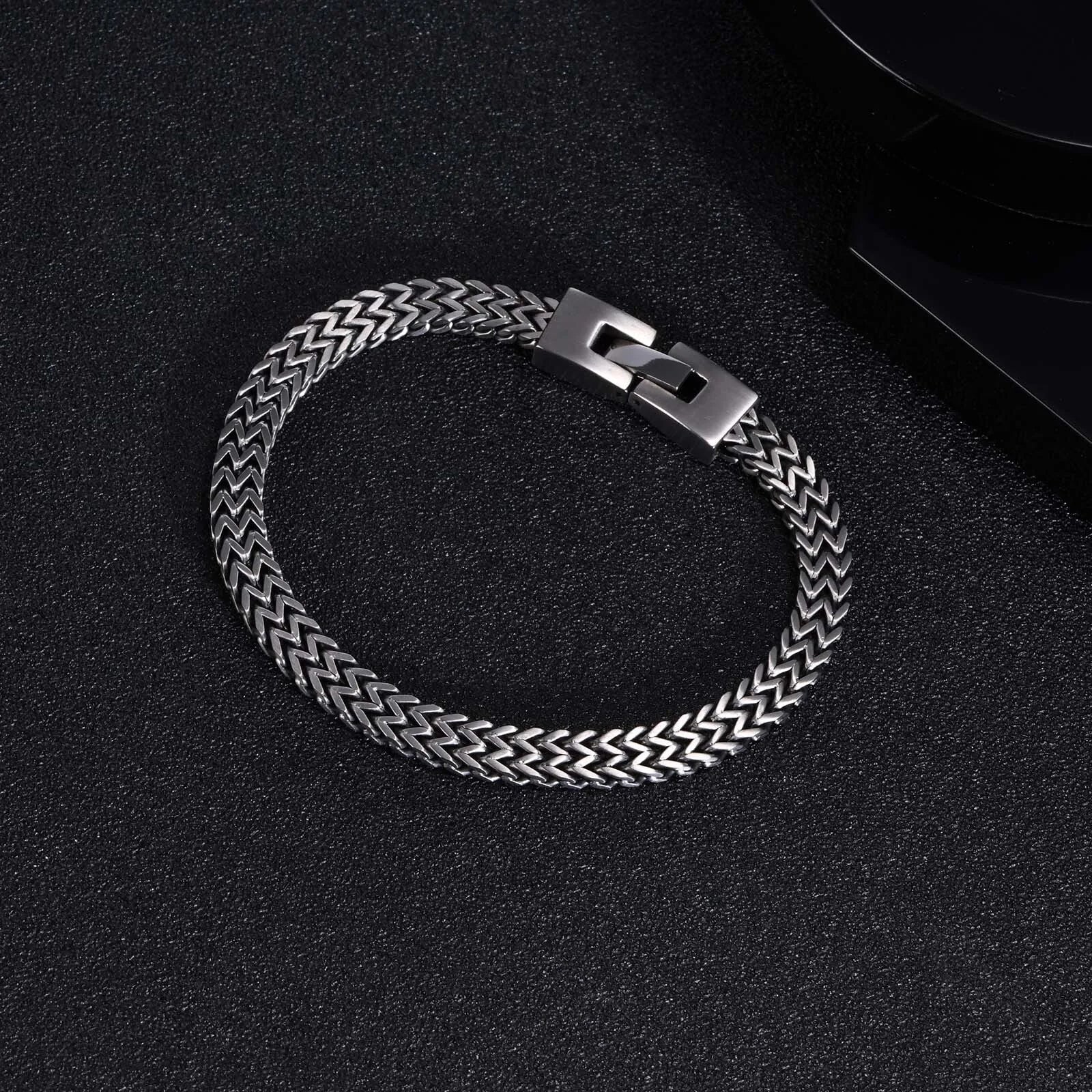Stainless Steel Bali Foxtail Chain Bracelet