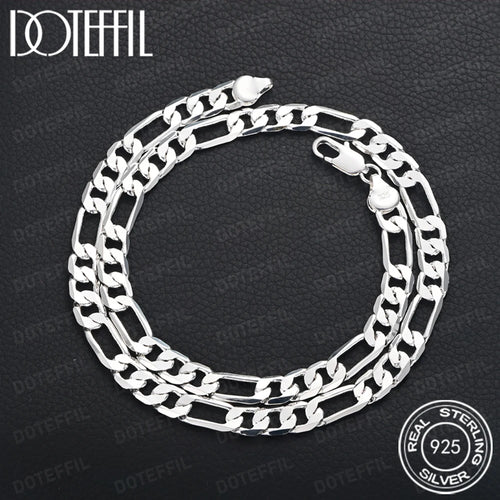 Classic 8MM Chain 925 Silver Necklace