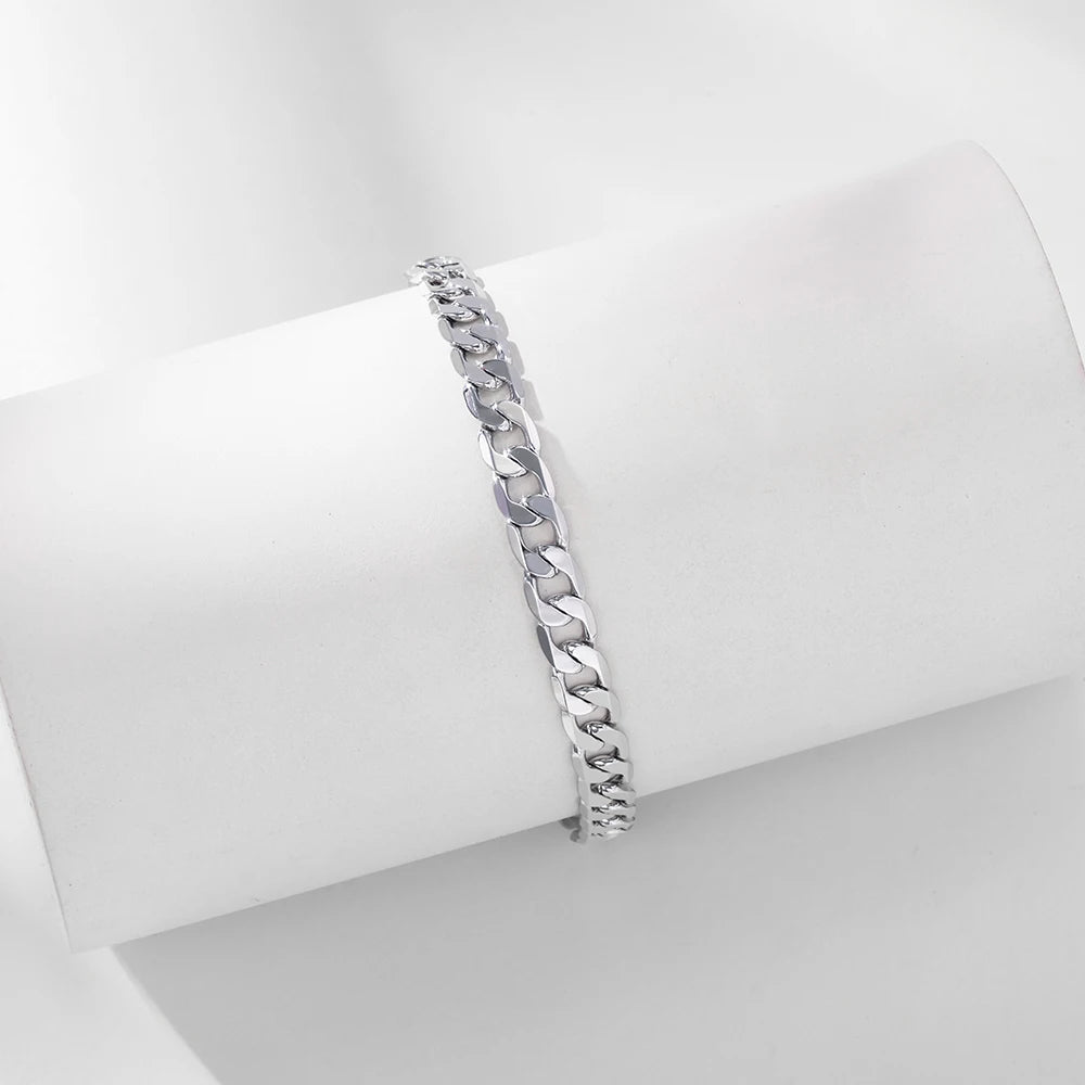 925 silver men's bracelet 5mm